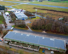 Een van de grootste zonnedaken van Oost-Nederland op hangars Technology Base 